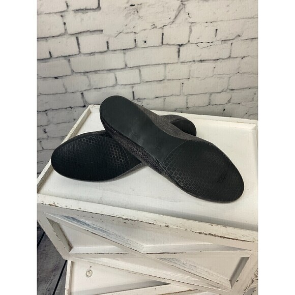 Stuart Weitzman 6M Womens Shoes Ballet Flat Silver Snakeskin Slip On Rck - Picture 9 of 12